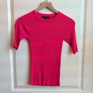 Banana Republic Vibrant Pink Ribbed Top